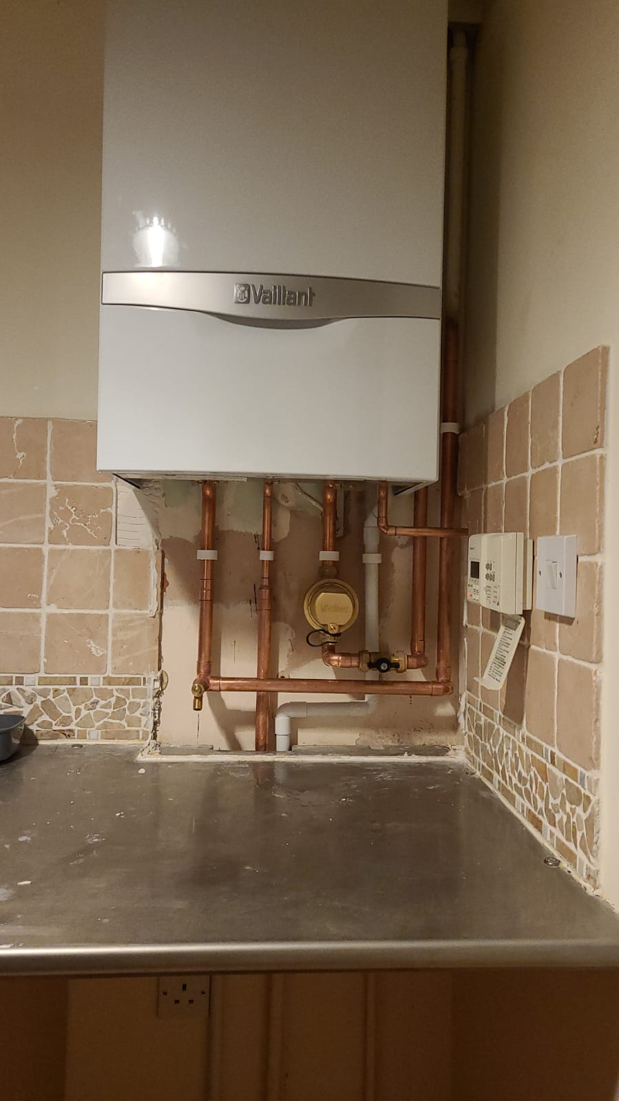 Kitchen boiler install